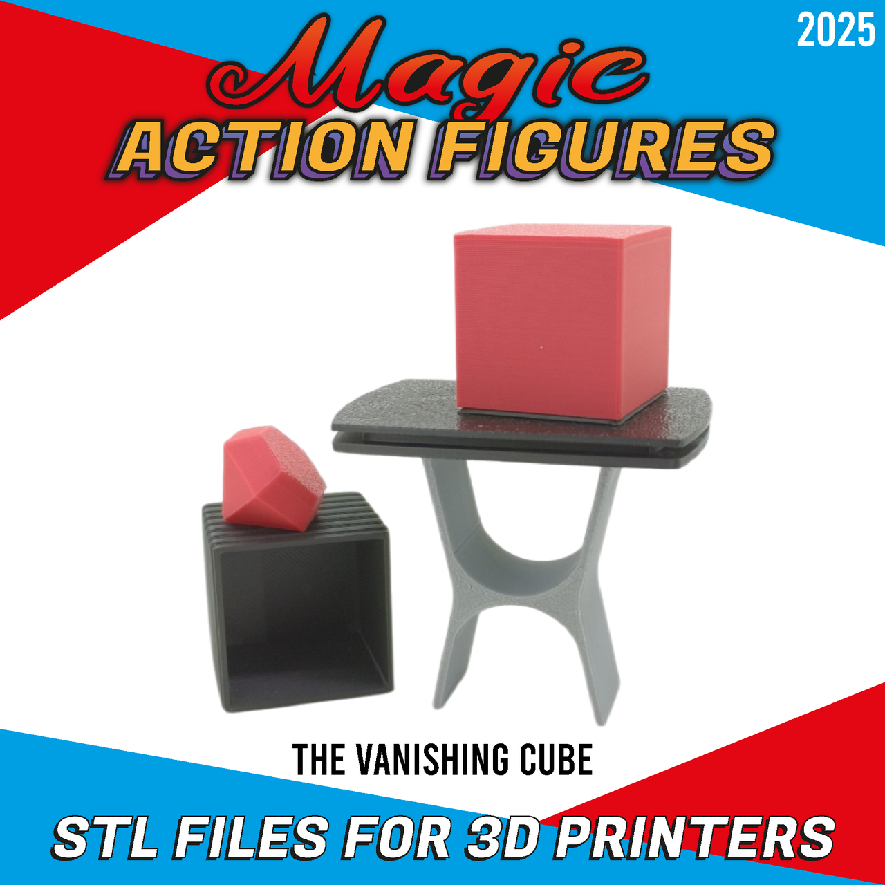 The Vanishing Cube - 3D Printable Action figure CREATIVITY LAB (Instant Download)